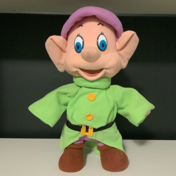 Mattel Other - 1993 Mattel Disney Dopey Dwarf Plush Standing Mattel Vintage Snow White 11”